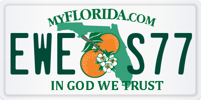 FL license plate EWES77