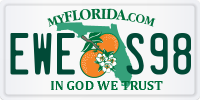 FL license plate EWES98