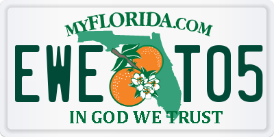 FL license plate EWET05