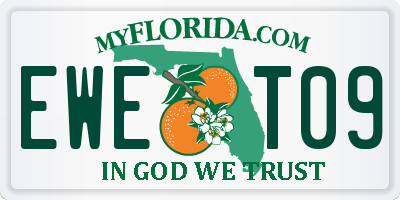 FL license plate EWET09