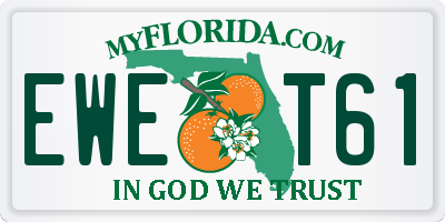 FL license plate EWET61