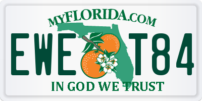 FL license plate EWET84