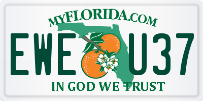 FL license plate EWEU37