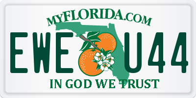 FL license plate EWEU44
