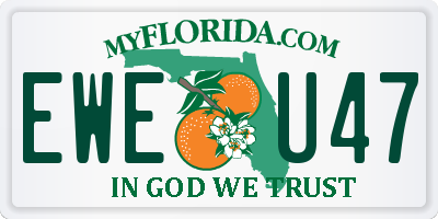 FL license plate EWEU47