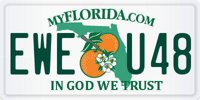 FL license plate EWEU48