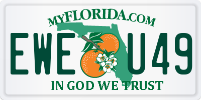 FL license plate EWEU49