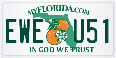 FL license plate EWEU51
