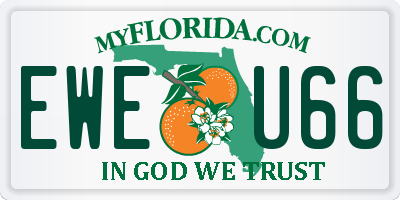 FL license plate EWEU66