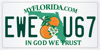 FL license plate EWEU67