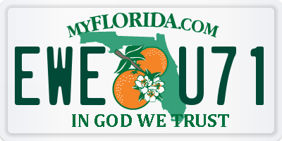 FL license plate EWEU71