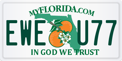 FL license plate EWEU77