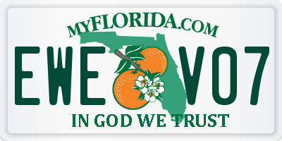 FL license plate EWEV07