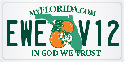 FL license plate EWEV12