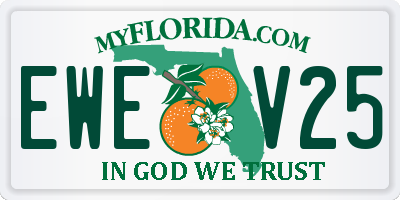 FL license plate EWEV25