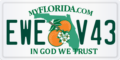 FL license plate EWEV43