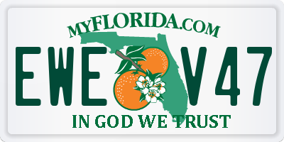 FL license plate EWEV47