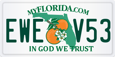 FL license plate EWEV53