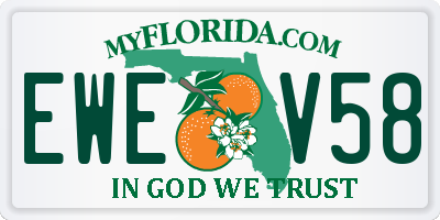FL license plate EWEV58
