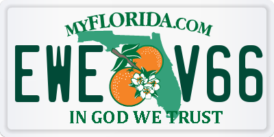 FL license plate EWEV66