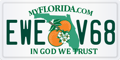 FL license plate EWEV68