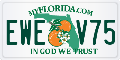 FL license plate EWEV75
