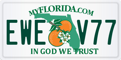 FL license plate EWEV77