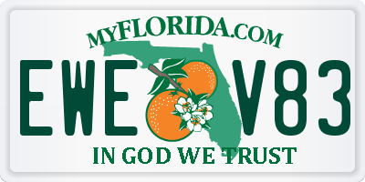 FL license plate EWEV83