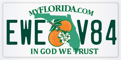 FL license plate EWEV84