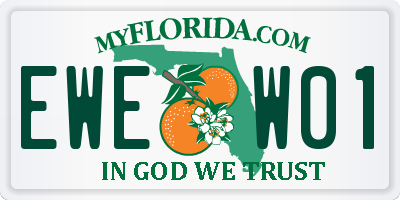 FL license plate EWEW01
