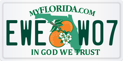 FL license plate EWEW07
