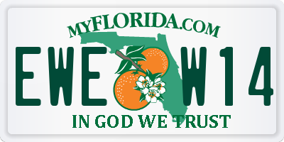 FL license plate EWEW14