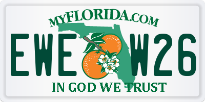 FL license plate EWEW26