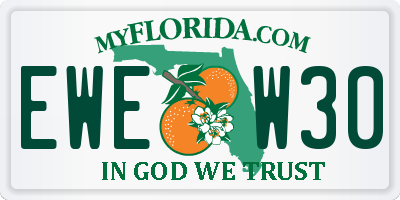 FL license plate EWEW30