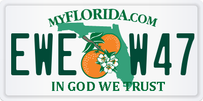 FL license plate EWEW47