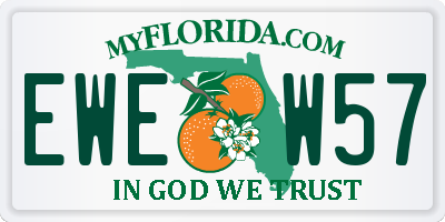 FL license plate EWEW57