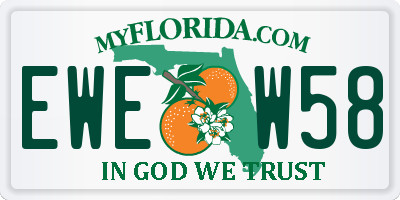 FL license plate EWEW58