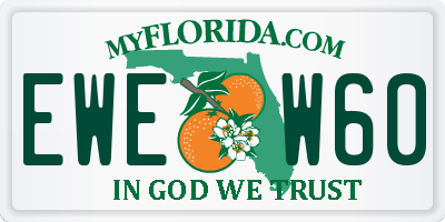 FL license plate EWEW60