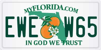 FL license plate EWEW65