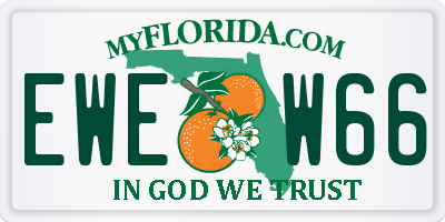 FL license plate EWEW66