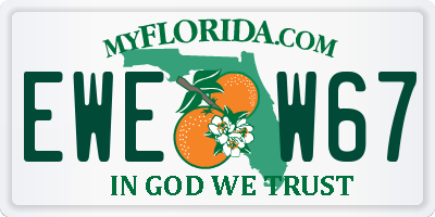 FL license plate EWEW67