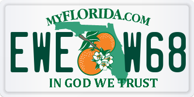 FL license plate EWEW68
