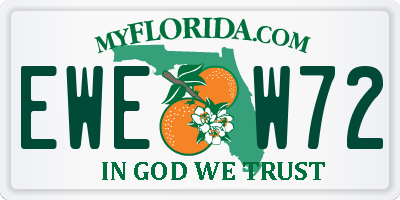 FL license plate EWEW72