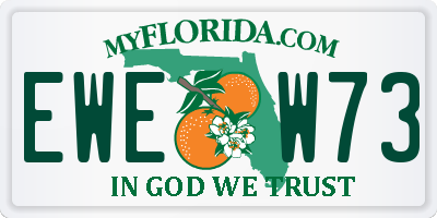 FL license plate EWEW73