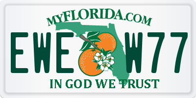 FL license plate EWEW77