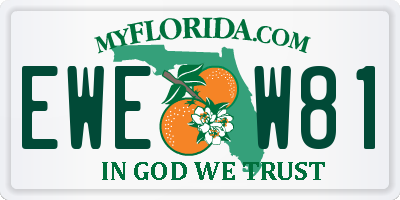 FL license plate EWEW81