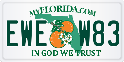 FL license plate EWEW83