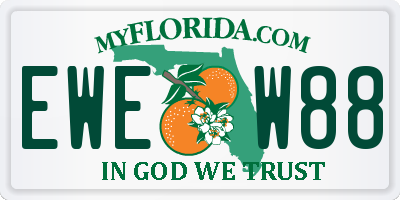 FL license plate EWEW88