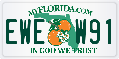 FL license plate EWEW91