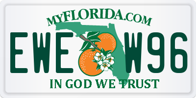 FL license plate EWEW96